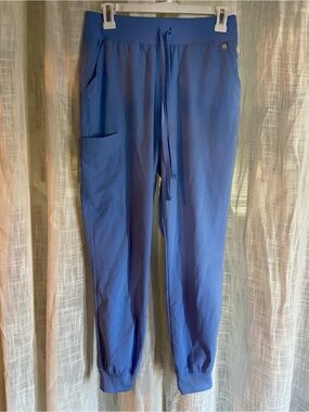 Unisex Blue HYPOTHESIS Drawstring Jogger Scrubs Size Small Petite